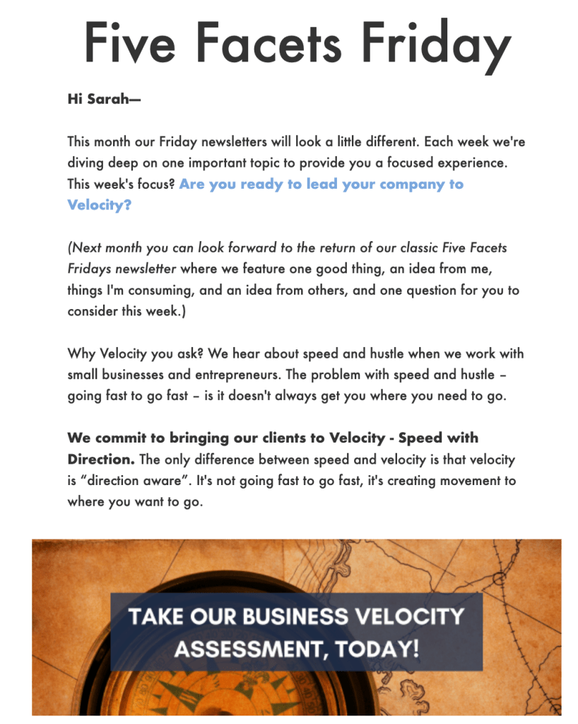 5Facets Friday newsletter