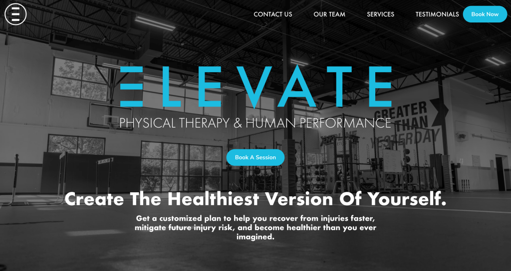 Elevate PT home page